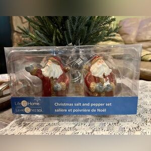 Father Time Christmas Salt and Pepper Shakers New in the Box